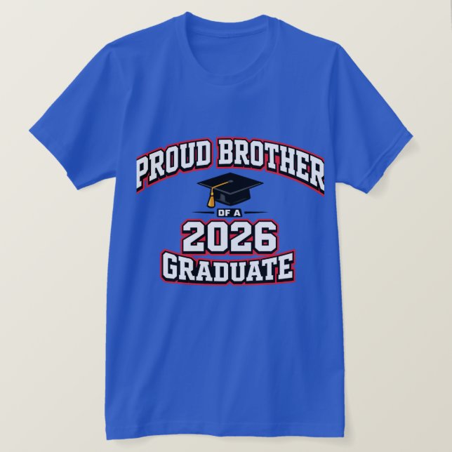 T-shirt Fière Frère D'un Diplômé De 2026 Varsity (Design devant)