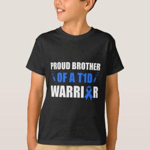 T-shirt Fière Frère D'Un Guerrier Du T1D Sensibilisation A