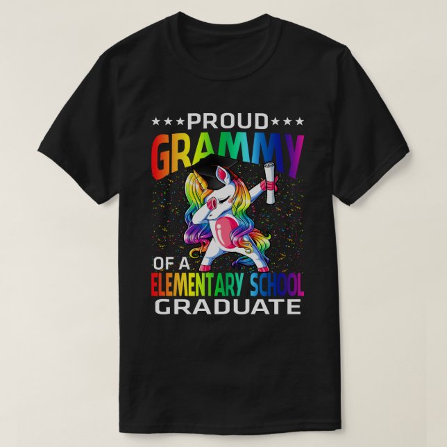 T-shirt Fière Grammy D'Un Diplômé De L'École Primaire Unic (Design devant)