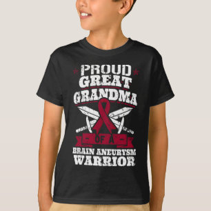 T-shirt Fière Grand Grand Grand-Mère D'Un Guerrier D'Aneur