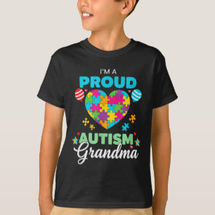 T-shirt Fière grand-mère autiste - Sensibilisation à la gr