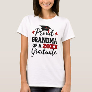 T-shirt Fière grand-mère de 2022 diplômé noir rouge goût