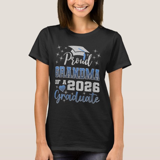 T-shirt Fière grand-mère de la famille des diplômés de 202 (Devant)
