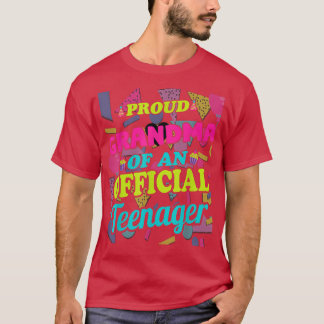 T-shirt Fière grand-mère d'un adolescent officiel 13e anni