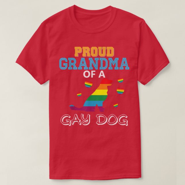 T-shirt Fière Grand-Mère D'Un Chien Gay Pride Lesbienne Pr (Design devant)