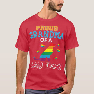 T-shirt Fière Grand-Mère D'Un Chien Gay Pride Lesbienne Pr