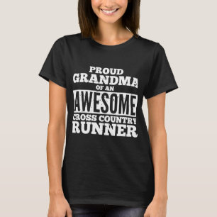 T-shirt Fière grand-mère d'un coureur de fond de cross-cou