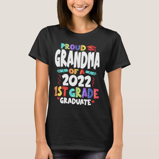 T-shirt Fière grand-mère d'un diplômé de 1ère année 2022 (Devant)