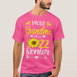 T-shirt Fière grand-mère d'un diplômé senior tournesol 202