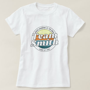 T-shirt Fière grand-mère Nom de famille de l'équipe rétro