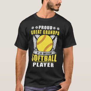T-shirt Fière Grand-Père D'Un Super Joueur De Softball