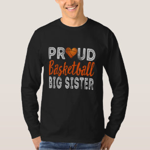 T-shirt Fière grande sœur de basket-ball en détresse Femme