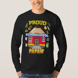 T-shirt Fière Homeschool Papaw Papa Maman Famille Enfant R