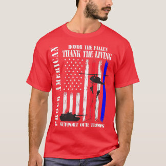 T-shirt Fière Honneur Américaine Les Vétérans Tombés Merci
