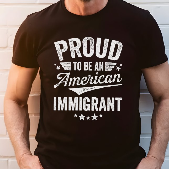 T-shirt Fière immigrante américaine (Créateur téléchargé)