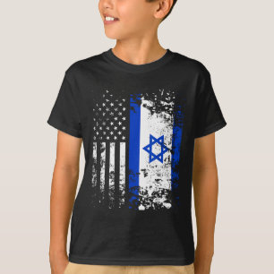 T-shirt Fière Israélienne Drapeau Américain Fierté Patriot