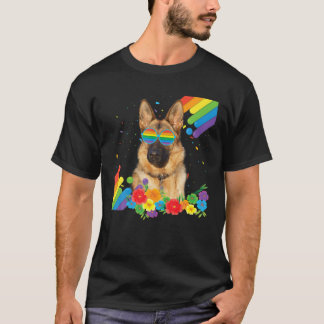 T-shirt Fière LGBT Gay Berger Allemand Fierté Chien Pride 