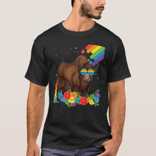 T-shirt Fière Lgbt Gay Buffalo Pride Drapeau Rainbow Lgbtq