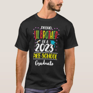T-shirt Fière Lil Frère d'une classe de 2023 Gras préscola