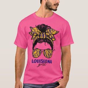 T-shirt Fière Louisiane Fille Laisser Mes Racines Montrer
