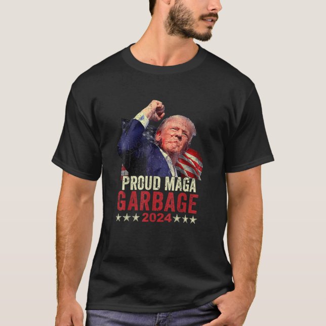 T-shirt Fière MAGA Garbage Trump Supporter (Devant)