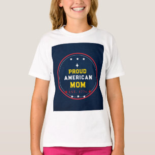 T-shirt Fière maman américaine 4 juillet