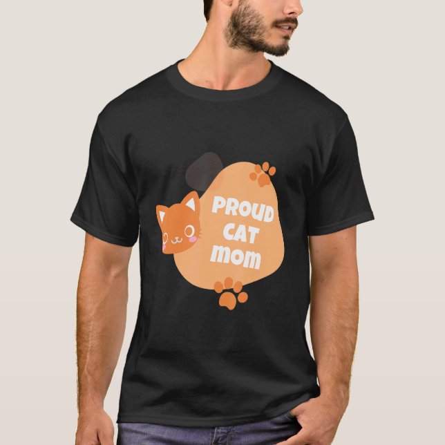 T-shirt Fière Maman de Chat Jour Chat (Devant)