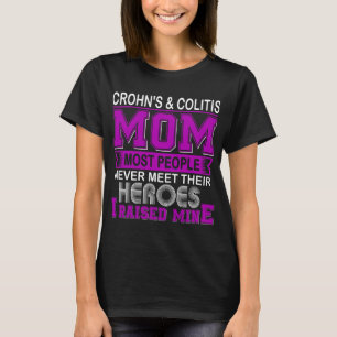 T-shirt Fière maman de Crohn et de colite, j'ai élevé les 