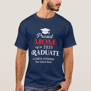 T-shirt Fière maman de la famille de diplômés jumelage