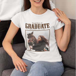 T-shirt Fière maman de la photo de remise de diplômes de p
