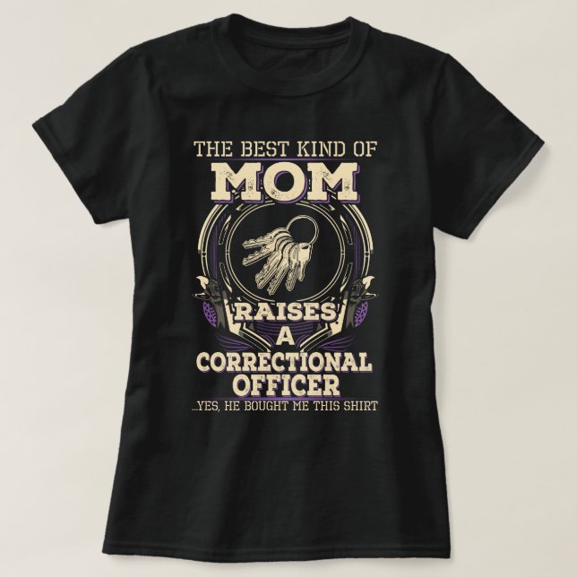 T-shirt Fière maman de l'agent correctionnel (Design devant)