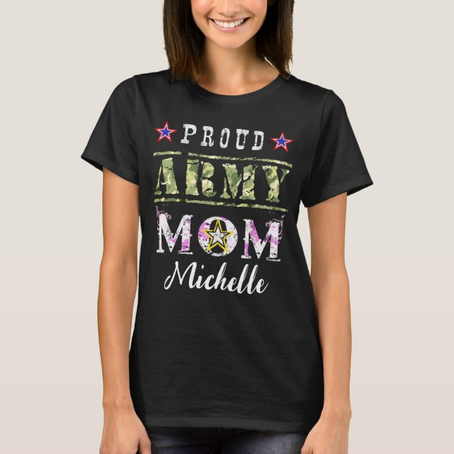 T-shirt Fière maman de l'armée (Devant)
