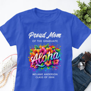 T-shirt "Fière maman du diplômé" Aloha diplômé