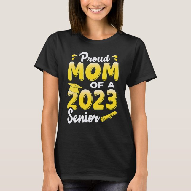 T-shirt Fière Maman D'Un Diplôme Supérieur De 2023 (Devant)