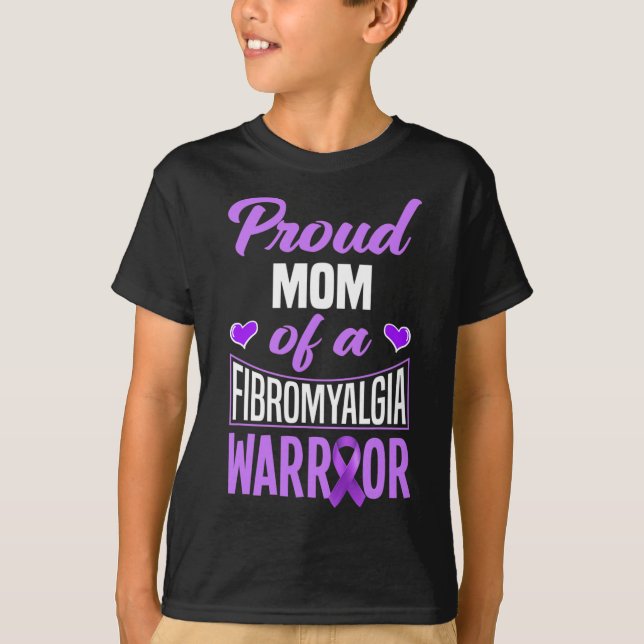 T-shirt Fière Maman D'Un Guerrier Fibromyalgique 1 (Devant)
