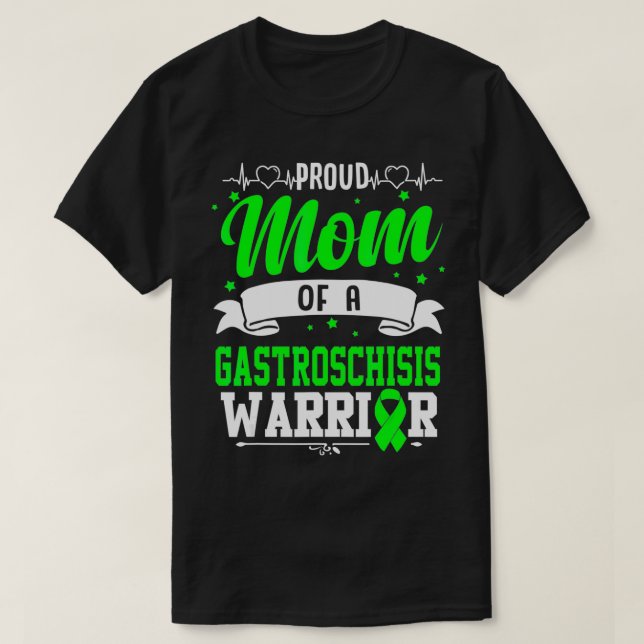 T-shirt Fière Maman D'Un Guerrier Gastroschisis  (Design devant)