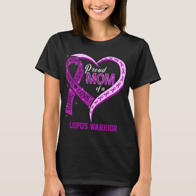T-shirt Fière Maman D'Un Guerrier Lupus (Devant)