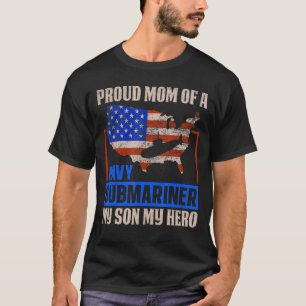 T-shirt Fière Maman D'Un Sous-Marinier De La Marine Helmsm