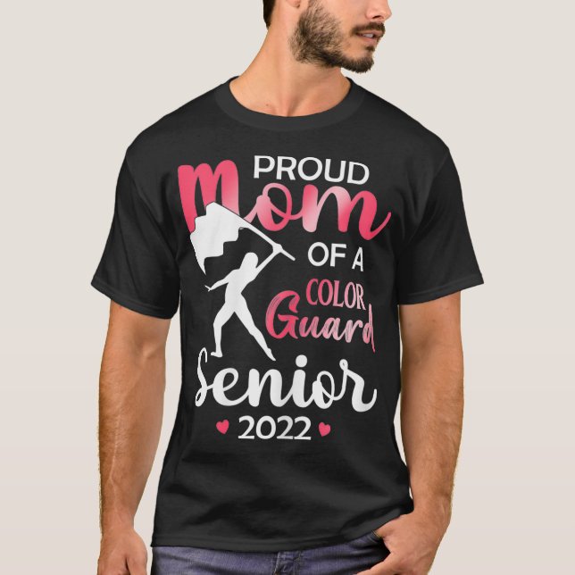 T-shirt Fière maman d'une garde couleur Senior 2022 pour l (Devant)