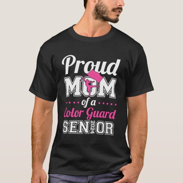 T-shirt Fière Maman D'Une Garde Couleur Senior 2024 (Devant)