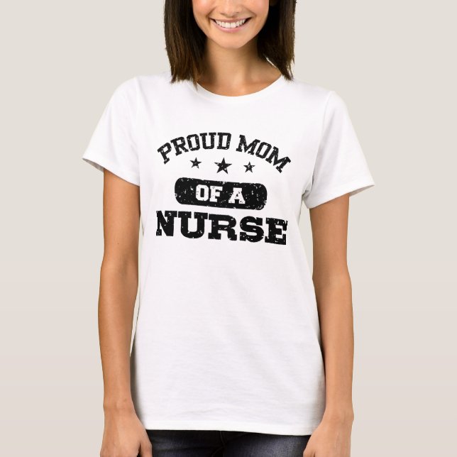 T-shirt Fière maman d'une infirmière (Devant)
