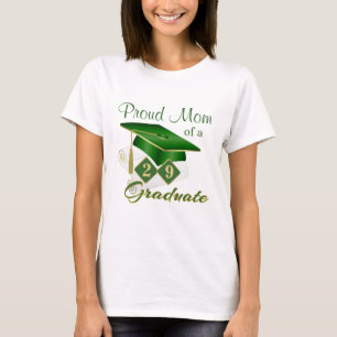T-shirt Fière maman Green Gold Graduation