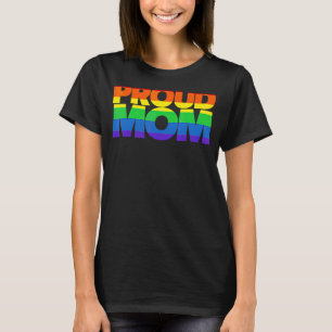 T-shirt Fière Maman Lgbt Pride Arc-en-ciel mignon Coeur Ga