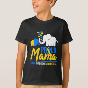 T-shirt Fière Maman Maman Journée de sensibilisation au sy