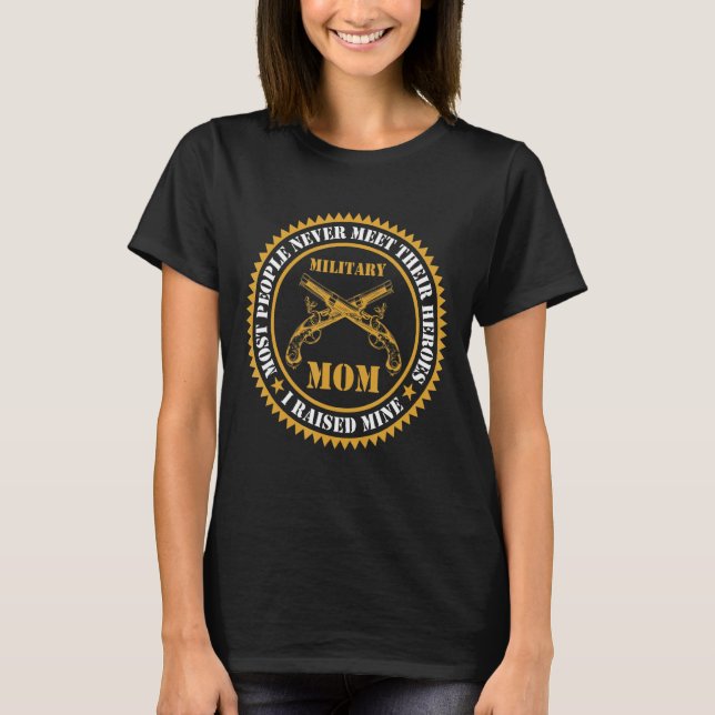 T-shirt Fière Maman Militaire Mère Héros Maman (Devant)
