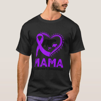 T-shirt Fière maman Ours Alzheimer Sensibilisation Violet 