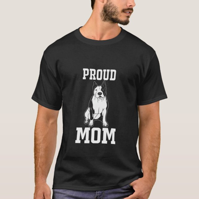 T-shirt Fière maman Pitbull (Devant)