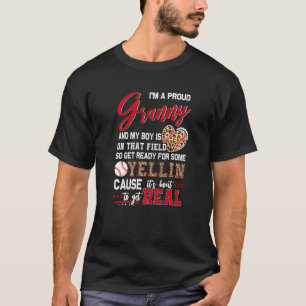T-shirt Fière Mamie de Baseball Famille de Baseball Assort
