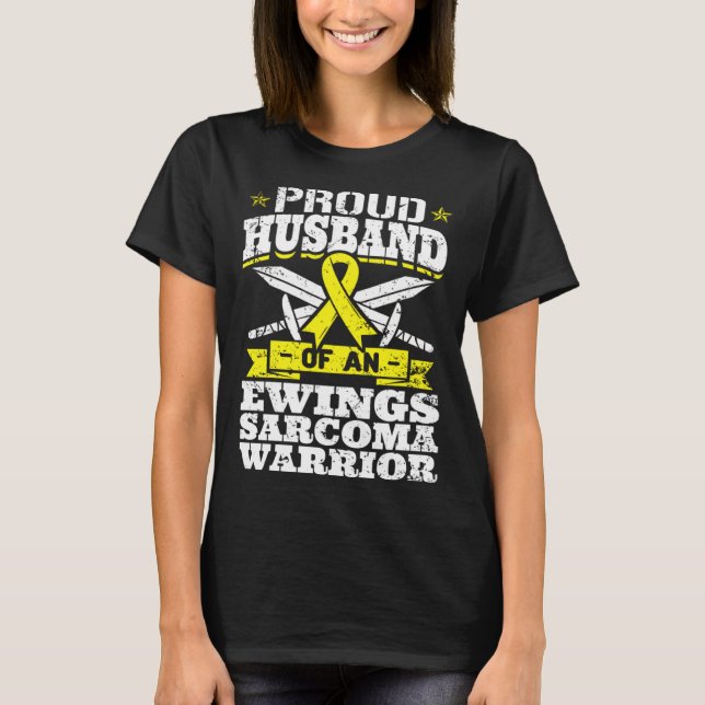 T-shirt Fière Mari D'Un Ewings Sarcoma Guerrier (Devant)