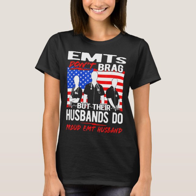 T-shirt Fière mariée de l'EMT (Devant)